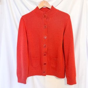 100% Cotton Vintage Christopher & Banks High Neck Cardigan